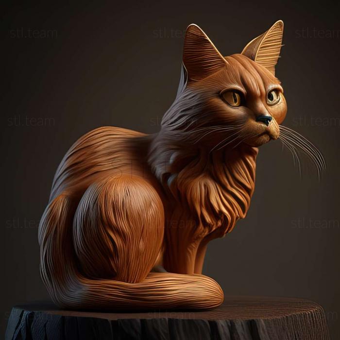 3D model Somali cat (STL)